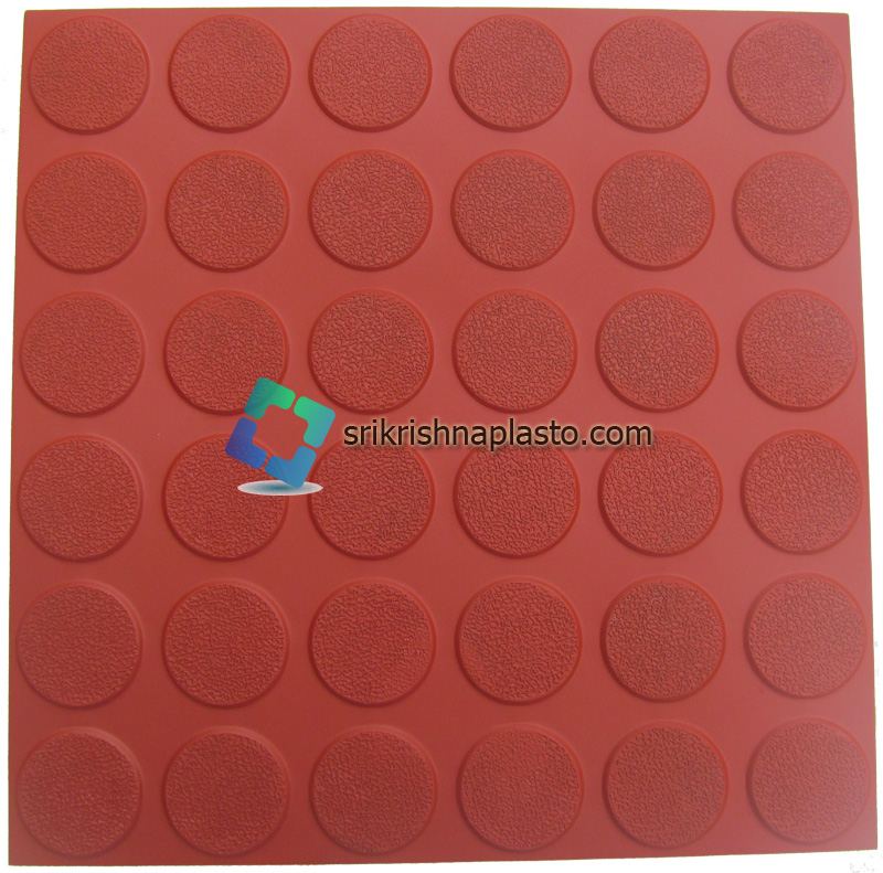 36-Round-Circle-Checkered-Tile-With-Matt-Finish- Floor Tiles Rubber Mould - Concrete Floor Tiles Plastic mould - plastci mould for cement tiles