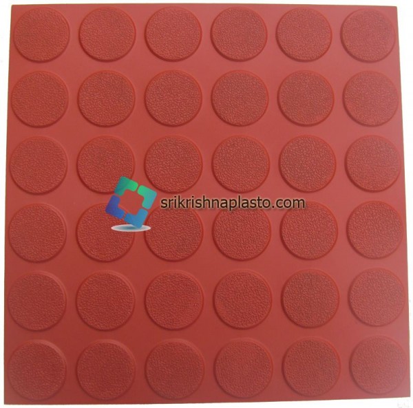 36-Round-Circle-Checkered-Tile-With-Matt-Finish- Floor Tiles Rubber Mould - Concrete Floor Tiles Plastic mould - plastci mould for cement tiles
