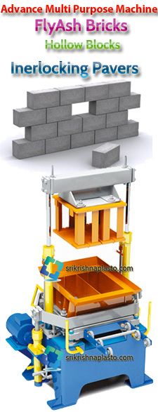 multi purpose block making machine-hollow block making machine-interlocking paver block making machine-fly ash brick making machine- interlocking fly ash brick making machine