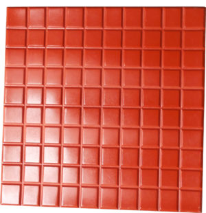 100 Square Box Interlocking Tile PVC Rubber Mould