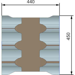 saucer drain cover 450mm X 440mm X 100mm