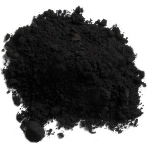 Bayferrox 345 is a bluish iron oxide black pigment.