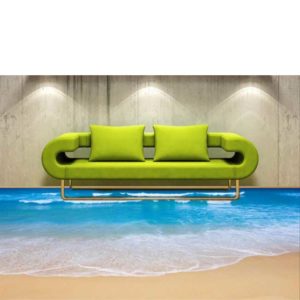 3d epoxy flooring sea beach design - SBD10220